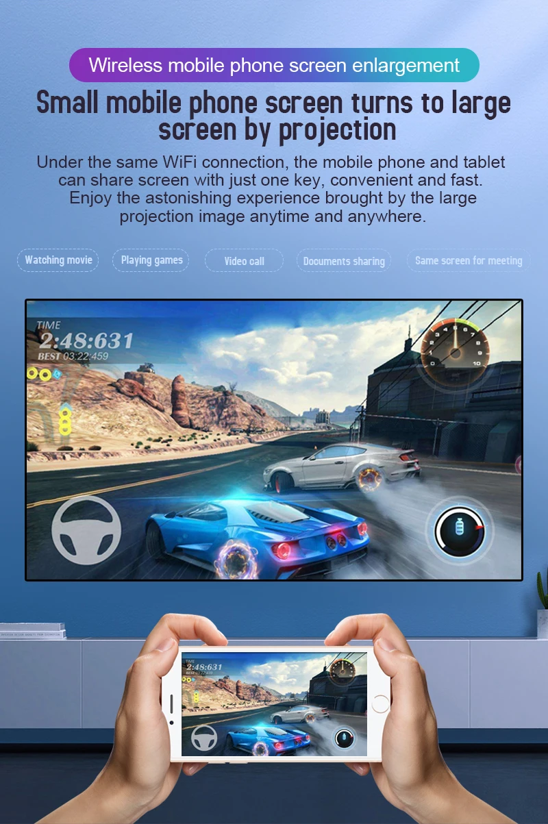Новый дизайн Amazon Лидер продаж портативный мини-проектор C99 55 ANSI-люмен Android 9 видео 1080P умный DLP-проектор для домашнего кинотеатра