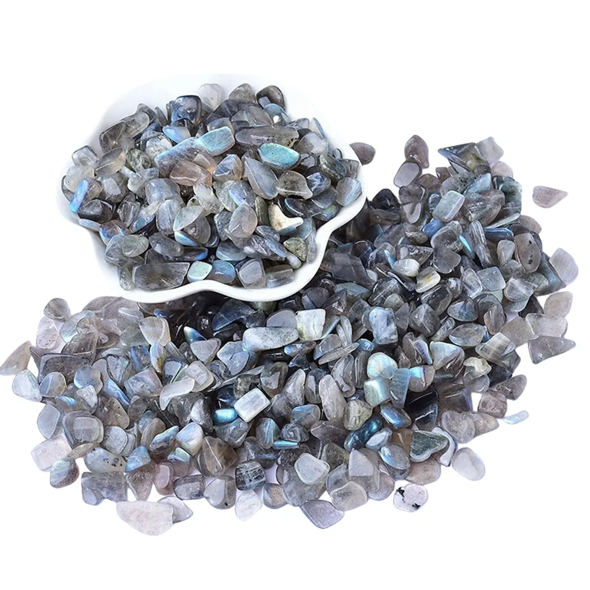 Best Factory 100g Crystal Labradorite Tumbled Gemstone In Plastic Box Labradorite Gravel Stone Chips