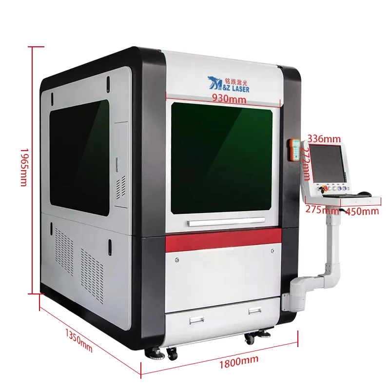 1500W 6060 Enclosed High Precision Fiber Laser Cutting Machine for Metal Materials with MAX/RAYCUS LASER SOURCE