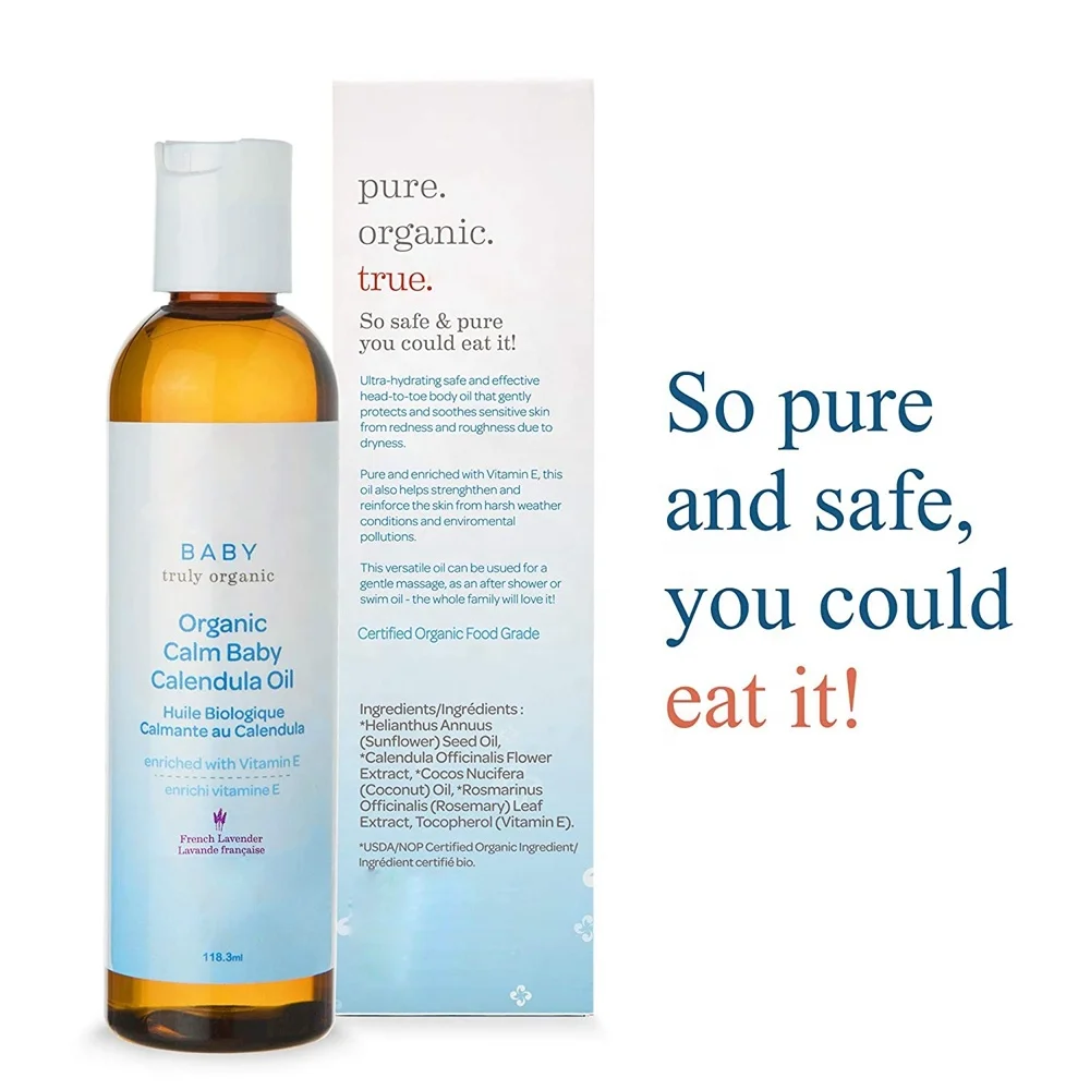 Organic Lavender Calendula Massage Oil Moisturizer For Babies