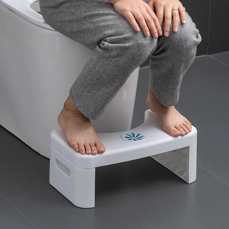 Factory Hot Sale Plastic Assembled Non-slip Toilet Stool With Air Freshener For Bathroom