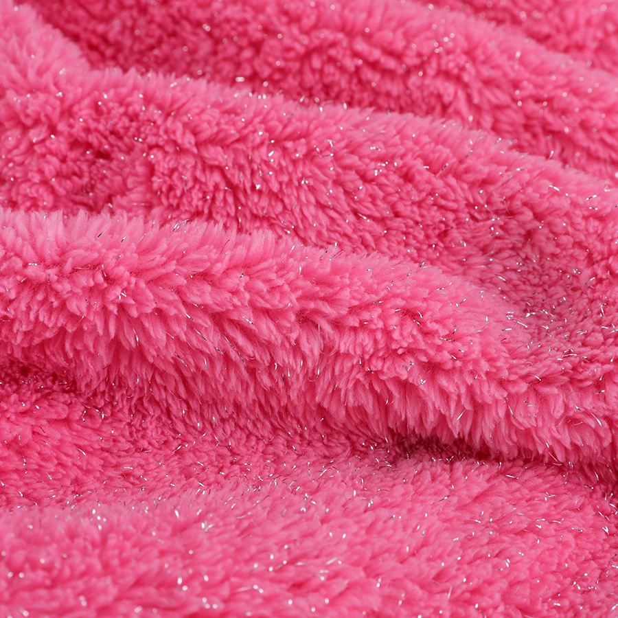 Manufacturer Custom Printed Soft Polyester Knit Double Side Sparkling Sherpa Fleece Fabric For Rug Blanket