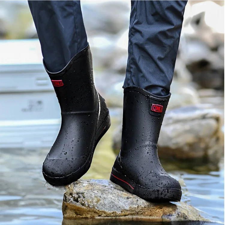 whole sale fashion trend PVC outdoor waterproof deck fly fishing wading fishing boots galoshes deck boots