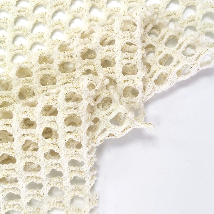 KaiMing Textiles Fancy Cotton Polyester Jacquard  Fabric With Lurex Yarn For Garment