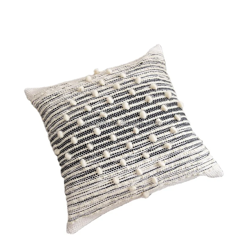 18x18 12x20 Luxury high quality wool knit pillow cover cushion dot jacquard fade color cushion cover