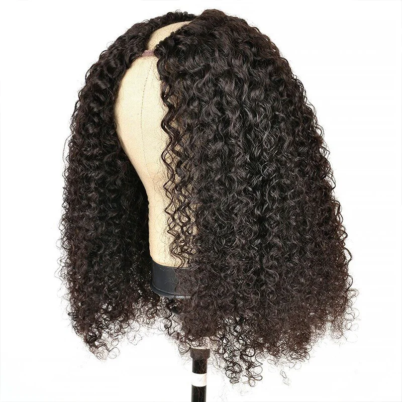 Cheap Clip In V Part Wig, Raw Virgin Indian Thin Part Human Hair Wigs, Natural Glueless Machine Made V Part Wigs