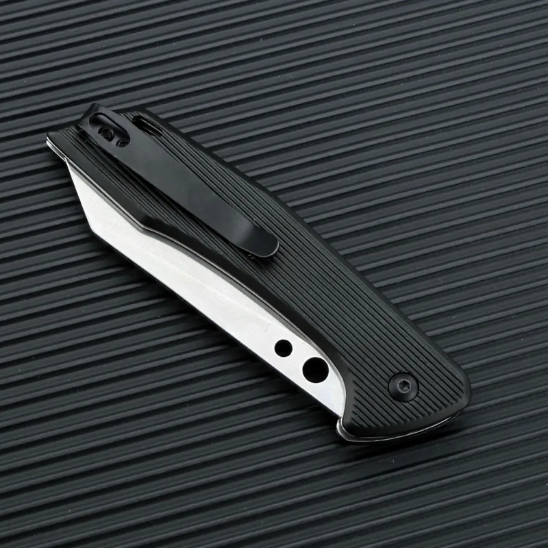 SAVVY-Black Steel handle pocketknife Portable utility knife multi-purpose folding knife survival pocket knife for outdoor camp