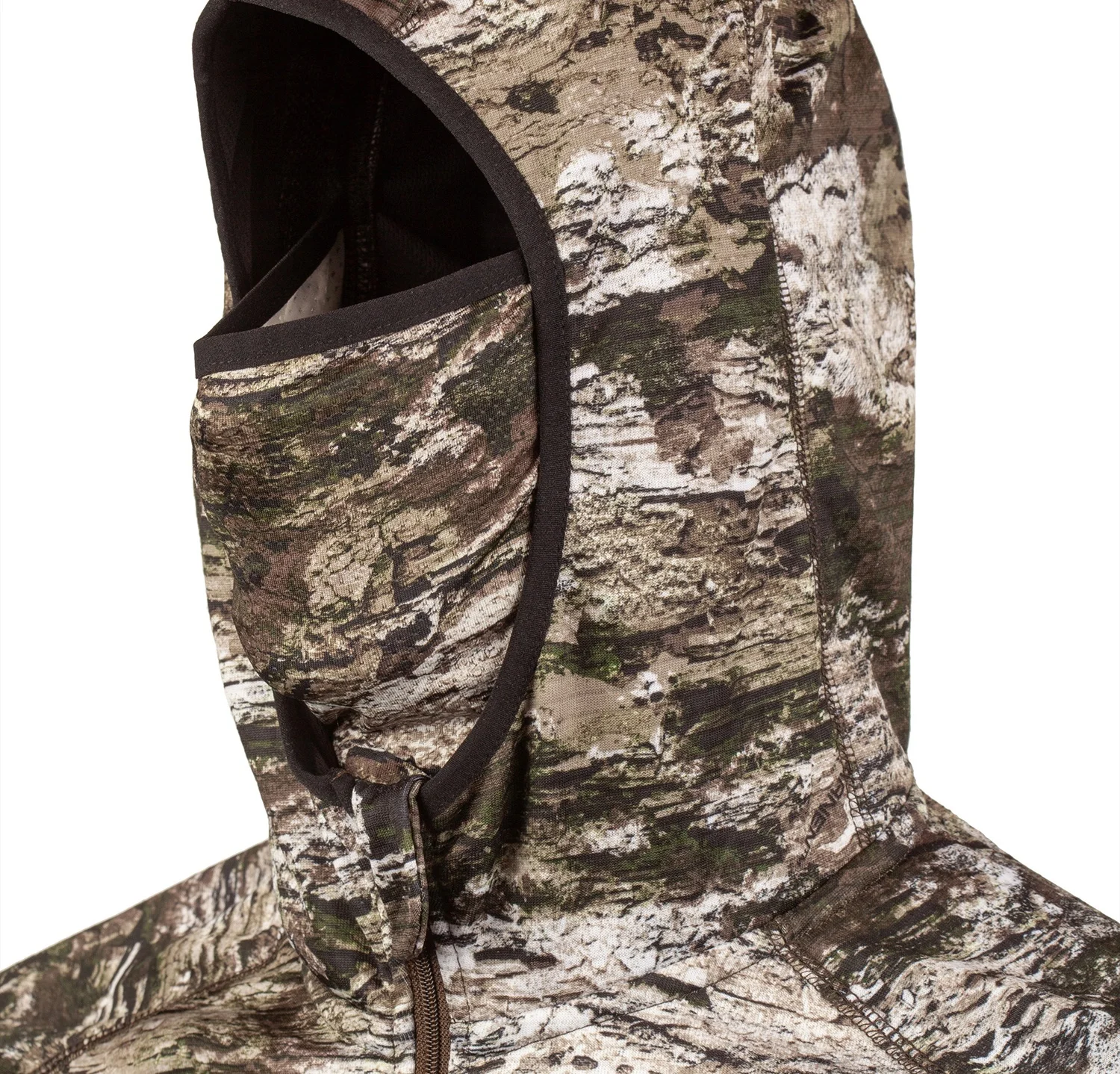 Exclusive Men Removeable Mask 1/2 Zipper Hoodie Rain Outdoor Breathable Camouflage Fishing Custom Anorak Hunting Jacket