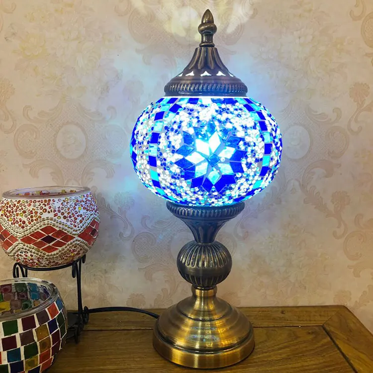 
Wholesale modern romantic retro hotel bedroom bedside E27 decorative table lamp 