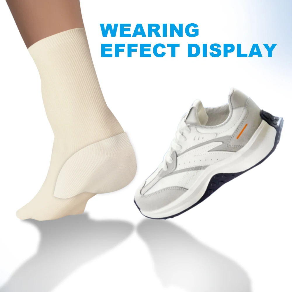 Factory Wholesale unisex U-shaped silicone heel pad shock-absorbing heel cup invisible heightening pad