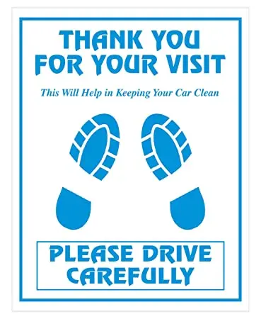 Sigle-use  White Paper Waterproof Car Floor Mats With Printed Feet