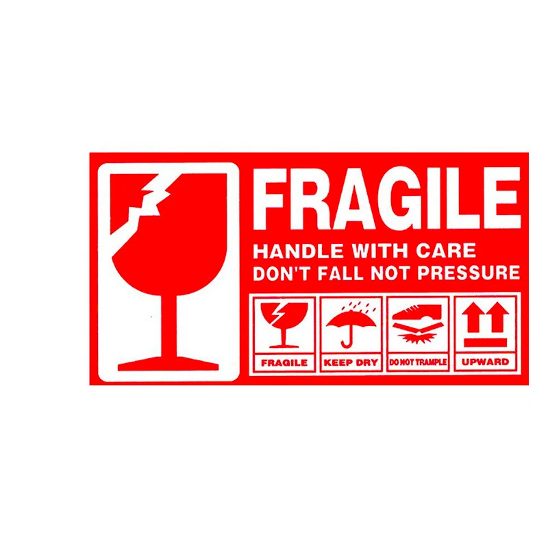 
logo stickers custom printing do not bend Security Warning Shipping Label roll fragile stickers gray rose gold fragile stickers 
