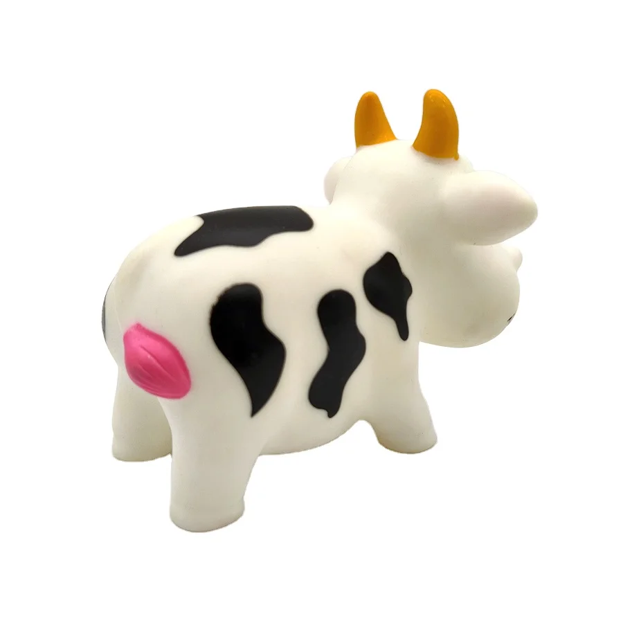 Factory Direct Wholesale Rubber Water Toy Cow Sheep Pig Dog Animal Bath Toys Sets For Toddlers Customized Floating Toy Bath