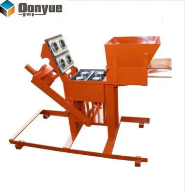QTS2-40 manual interlocking earth clay brick making machine