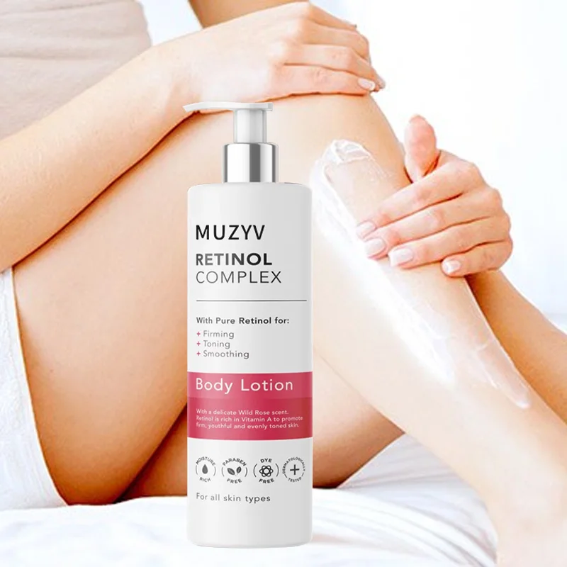 Private label firming toning smoothing retinol body lotion cream for women