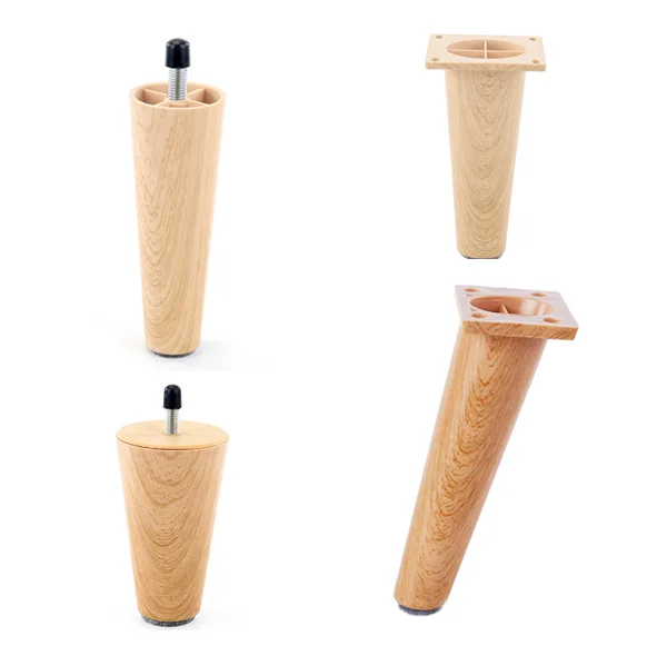 Huicun Manufacture Free Sample plastic furniture accessories imitated wood furniture legs