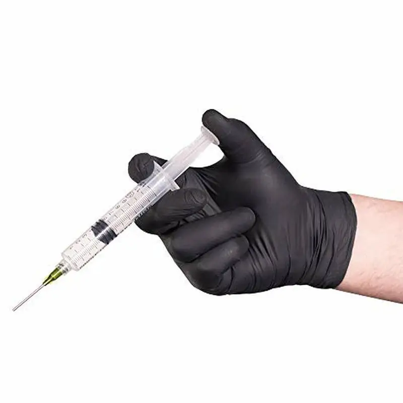 Titanfine Wholesale Powder Free Nitrile Gloves With High Quality Household Black