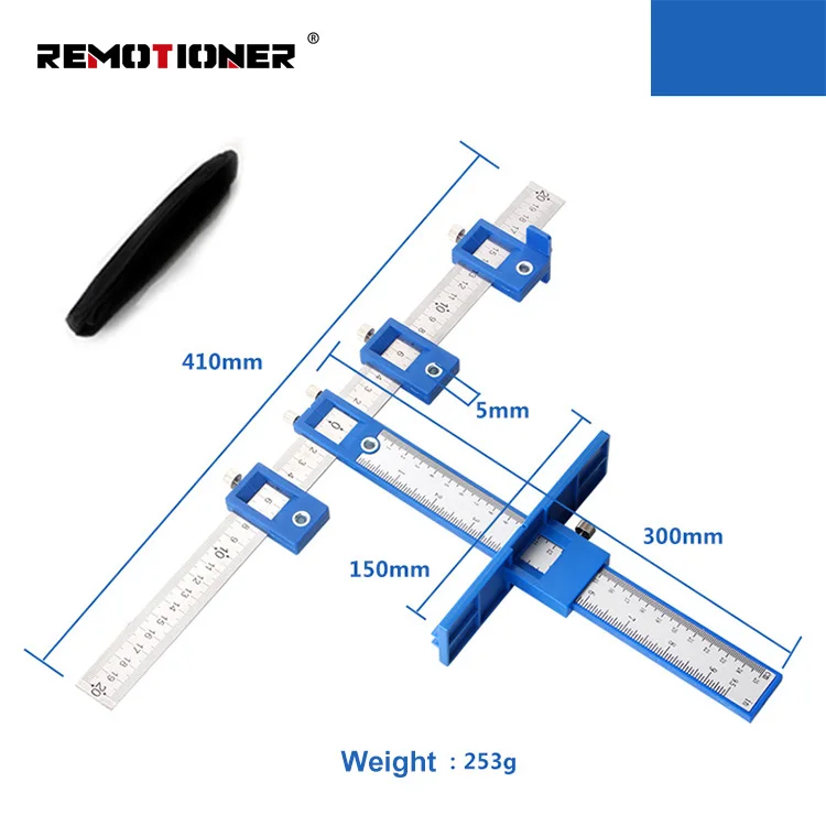 Cabinet Template Tool Punch Locator Drill Guide Wood Drilling Dowelling Guide Cabinet Hardware Jig