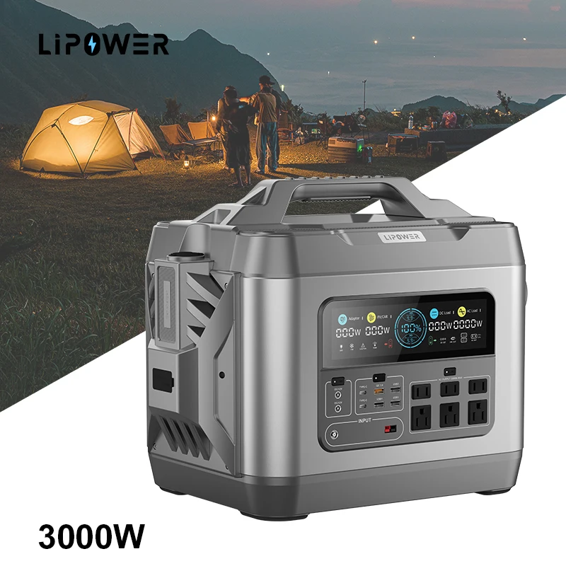 Lipower 300 Вт 700 1200 2200 3000 солнечный генератор Lifepo4 батарея портативная электростанция