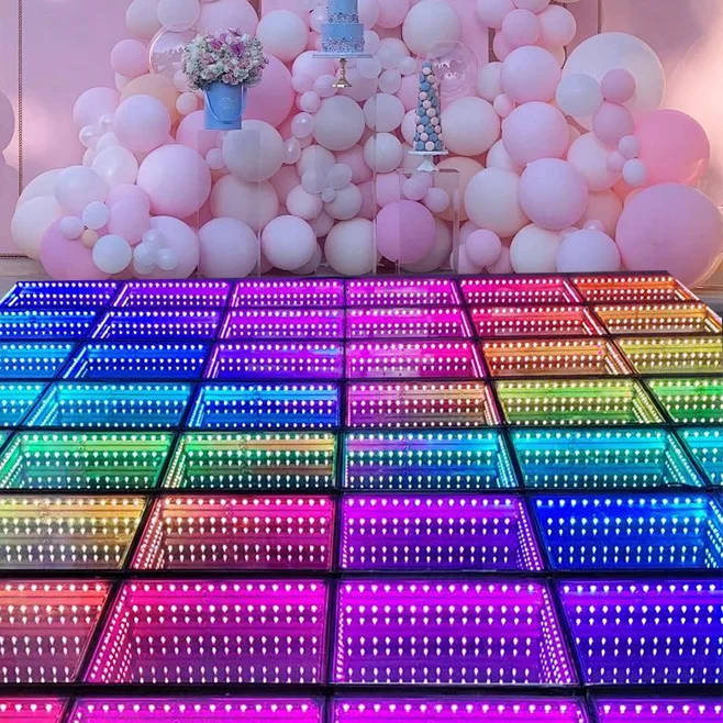 Transparent 20x20 Dance Floor Rental Wireless DMX Control Moving Lights for DJ KTV Emitted Colors Blue Red Green Yellow
