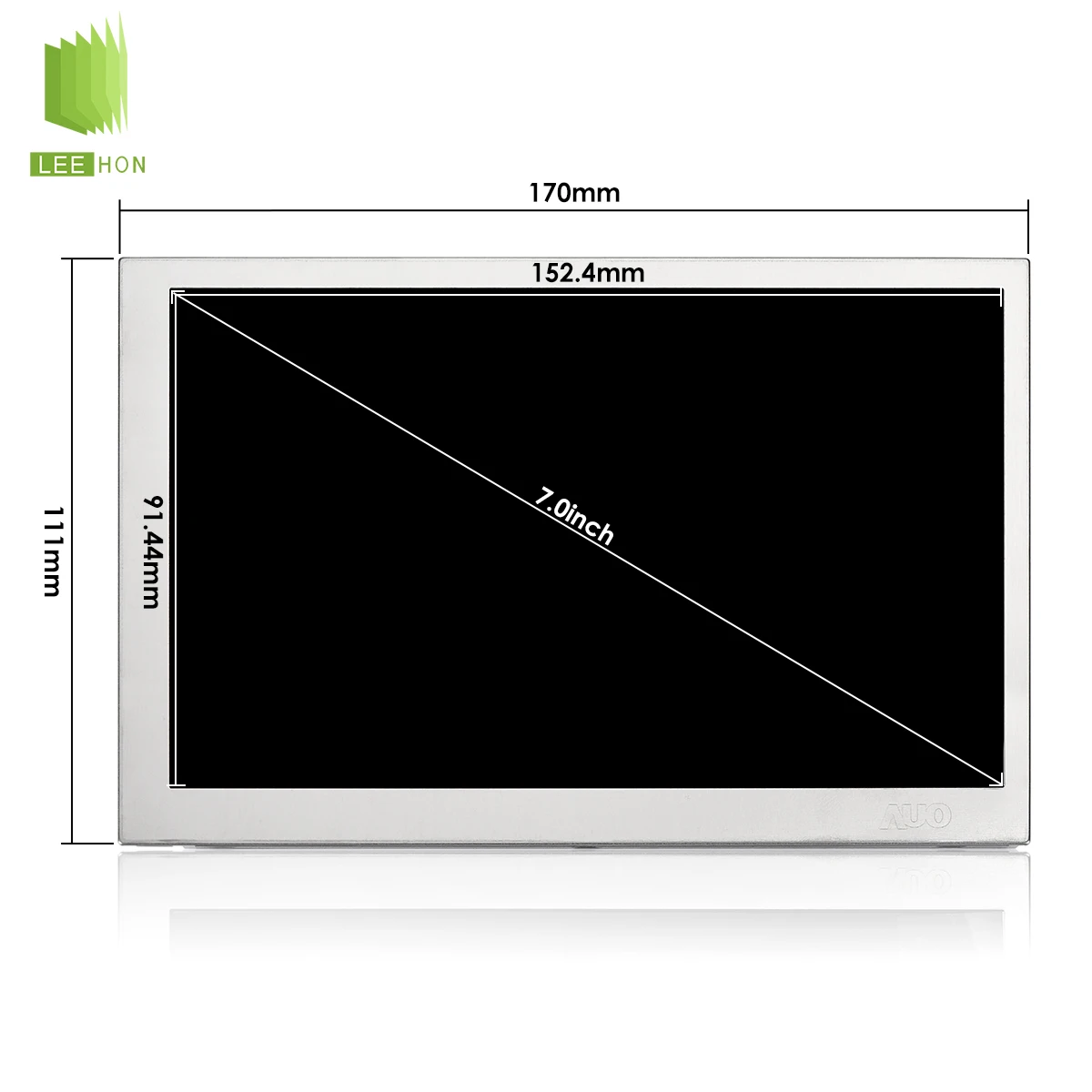 7' AUO 20 Pins LCD Screen 2.33W 7 Inch TFT LCD Display LCD Modules With LED Driver