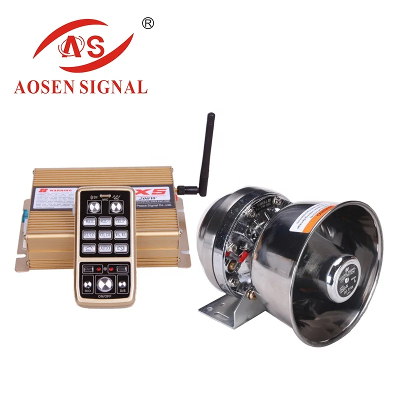 Motorcycle security alarm system with horn and siren speaker AS-320