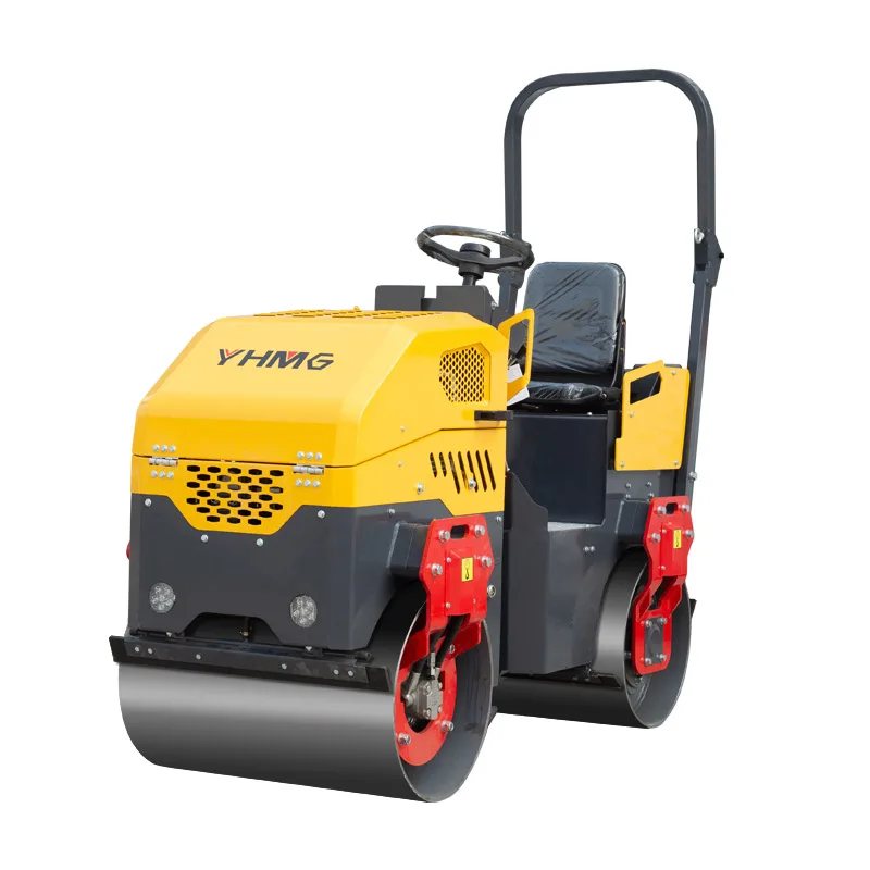 with Good Price Construction Machinery Road Roller 1 Ton 1.5 Ton  Steel Wheel compactor Vibrating Concrete Road Roller