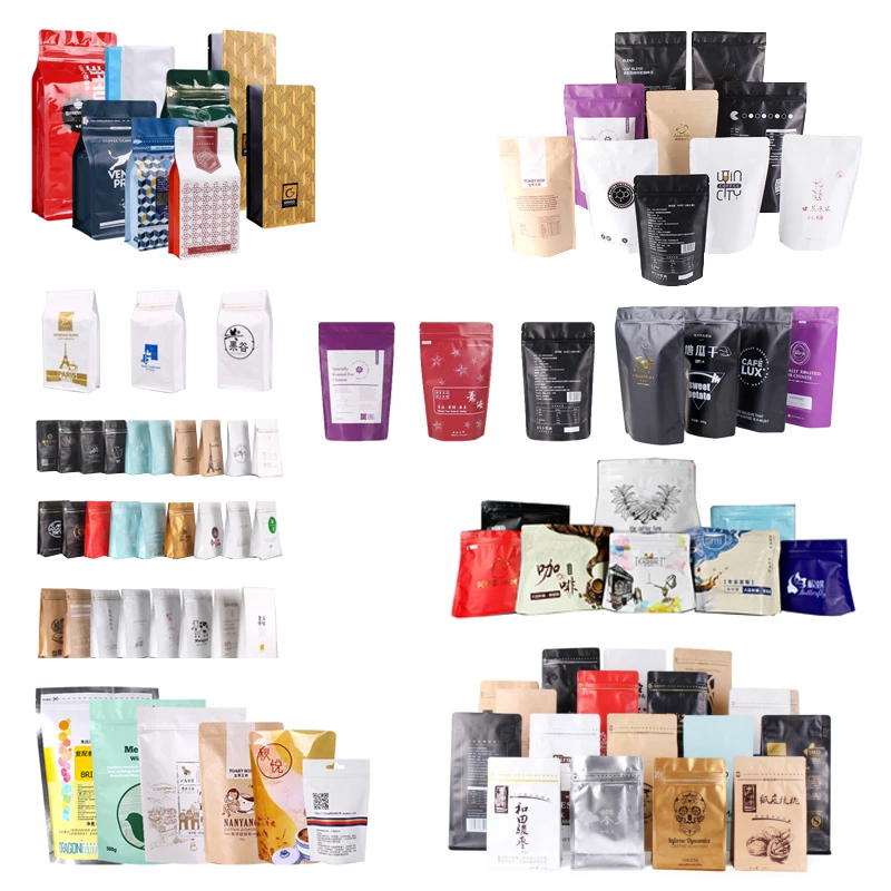 coffee bags food packing bags mylar foil pouches   spout bags for juice milk tea