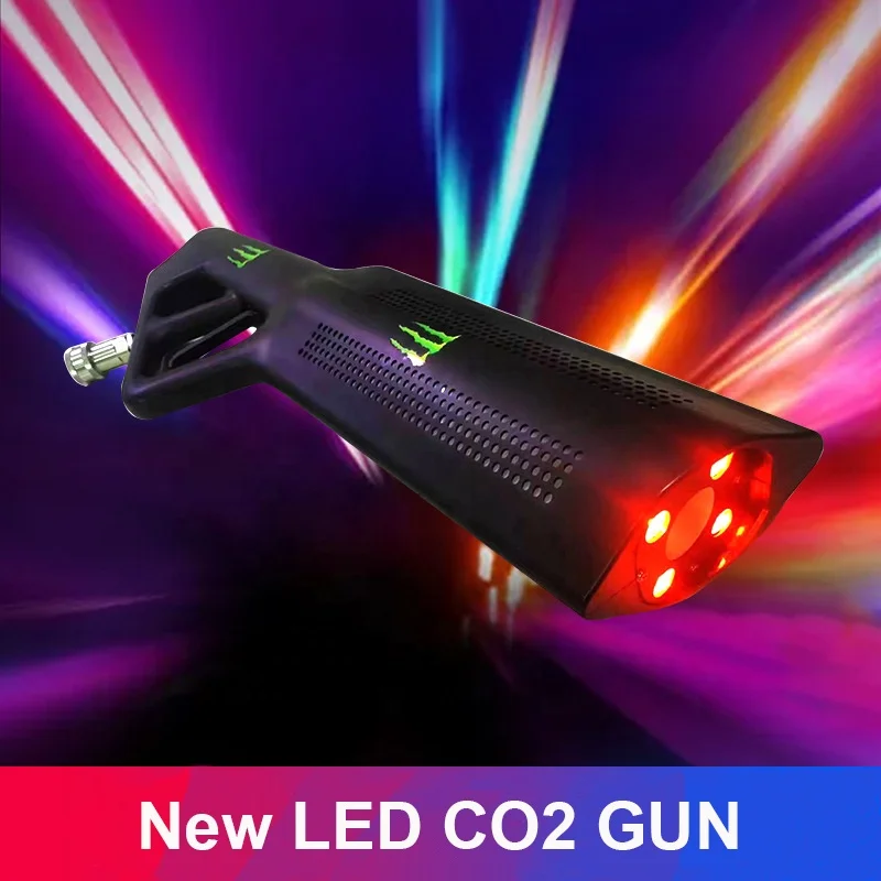 New Ancient Logo CO2 Gun LED Effect Smoke Super Magic Stage Streamer Cryo Fx Jet Machine Dj Gun Led Co2 Cannon Cool Fog Maker
