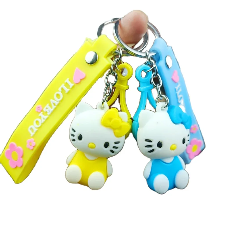 Custom 3D Cartoon Kawaiii llaveros Anime OEM Soft Rubber Car Bag Backpack Pendant Doll Accessories PVC Key Chain