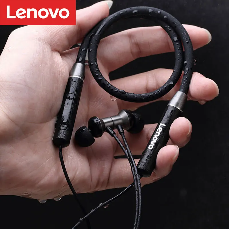 Lenovo HE05 headphones with CVC noise cancelling mic wireless headset 9D stereo sound earphone