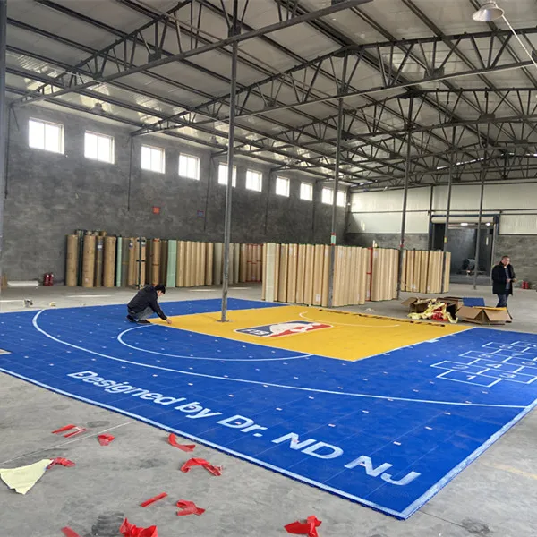 multi-sport purpose pp uv basketball portable badminton court mat synthetic basketball court flooring tiles