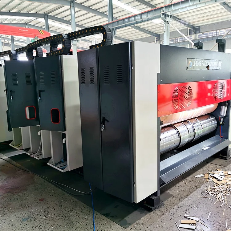 Automatic flexo ink carton 4 colors printing slotting machine