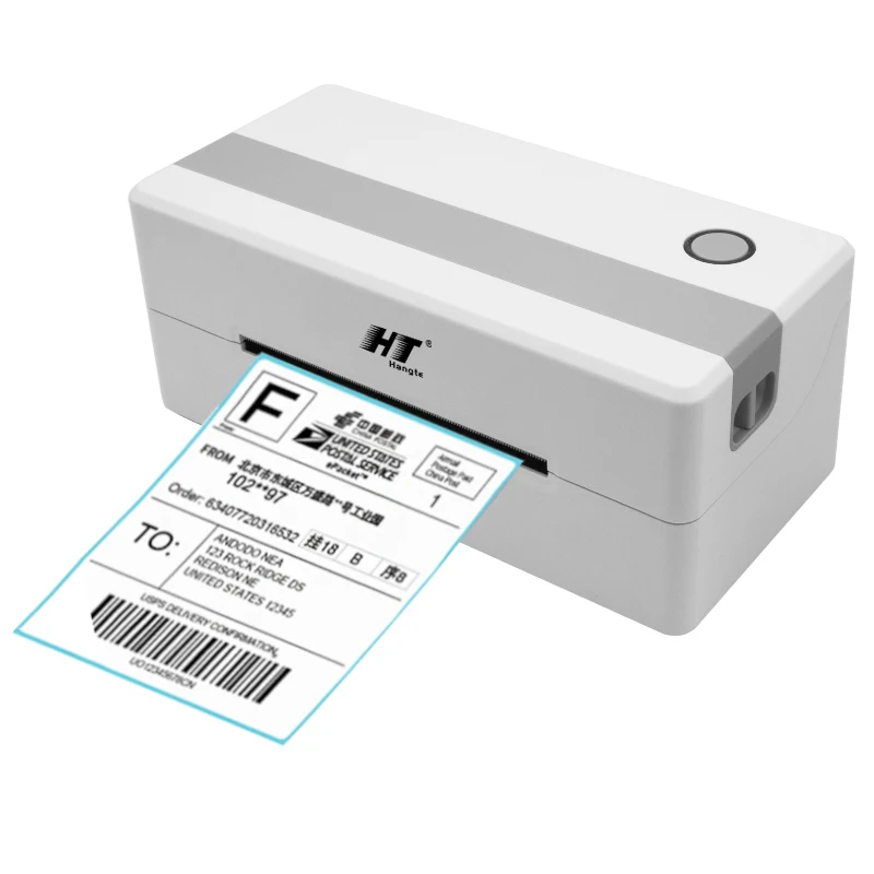 Hangte Hot Sell 110mm Width Self-adhesive Barcode Label Mini Ink-free Thermal Paper Bluetooth Barcode Printer