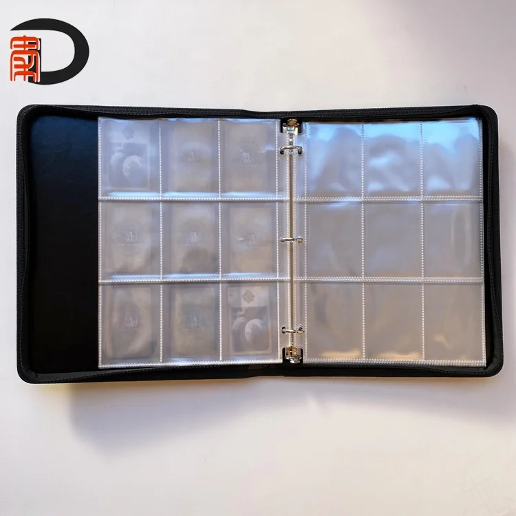 2023 Trading Card Binder Fit 360 Cards, Zipper Card Album 9 Pockets Each pages 20 pages File Folder With 3 Ring Binder