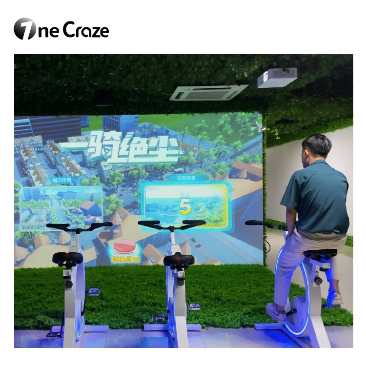 2024 новые спортивные игры vr ar динамический велотренажер с видеопроектором Интерактивная проекционная игра симулятор велоспорта