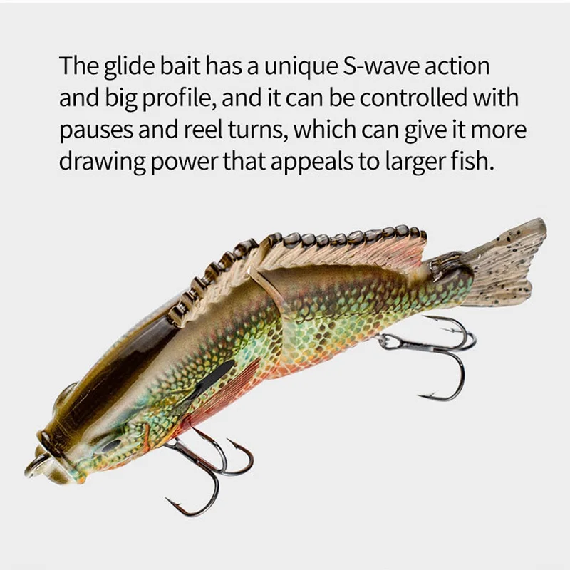 JETSHARK 14cm 82g 7colors hard plastic suspend swimbait multi jointed bait floating 2 segmented fish lure