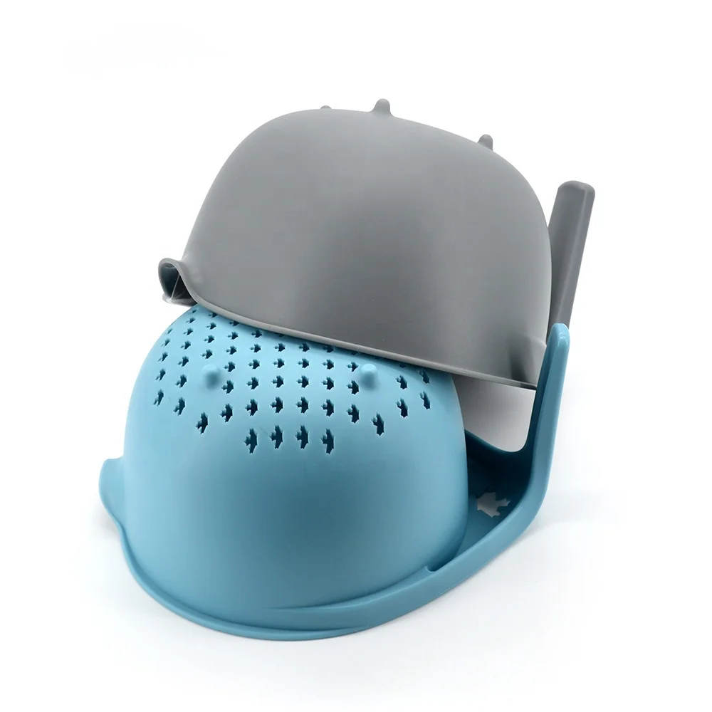 Collapsible basket plastic fruit vegetable plastic washing drain basket Colanders Strainers Set for kitchen tools