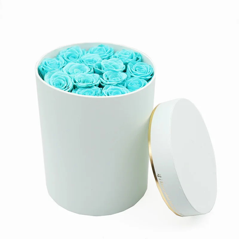Hug Bucket Round Flower Paper Box Soap Flower Packing Set Fresh Flower Gift Box Party Wedding Gift Storage Box Florist Supplies