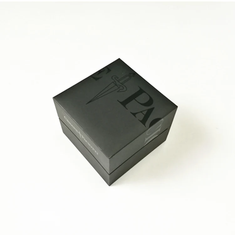 Custom UV Spot Stamping logo Touch Paper PU Jewelry Packaging Watch Wrist box with Pillow Inside
