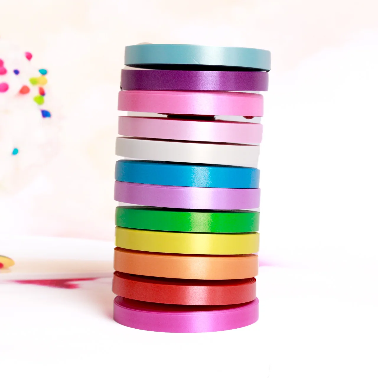 Homesun Promotion 100 Yards one Roll 1.2cm Silk Satin Ribbons for Crafts Bow Handmade Gift Wrap Party Wedding Decorative