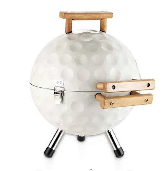 12 or 14 Inch Charcoal Grill Indoor Outdoor round Foldable Shaped Sport Golf Shape Large Charcoal Outdoor BBQ Grill