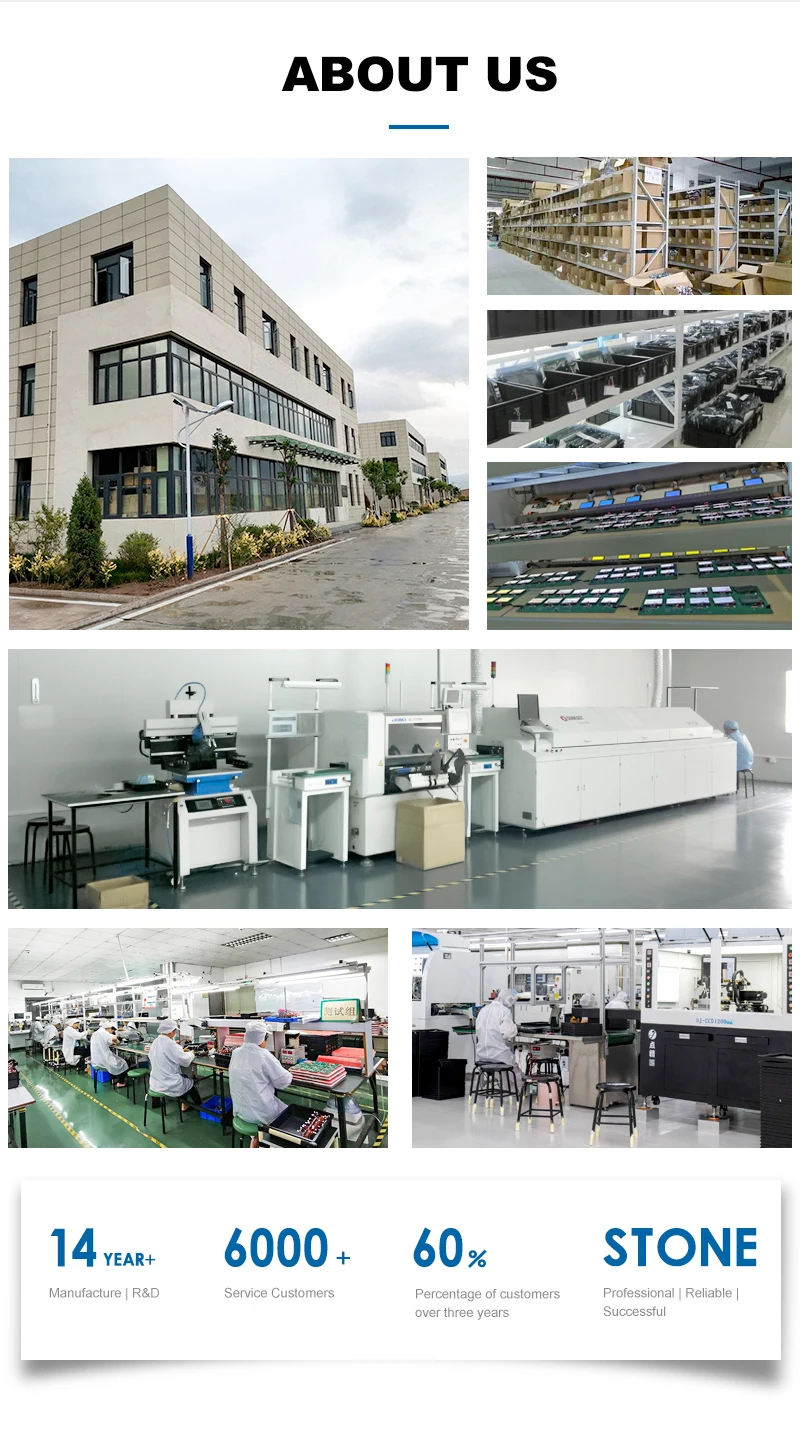 STONE 7 inch hmi touch panel tft lcd display module with GUI design software and high resolution of 800*480