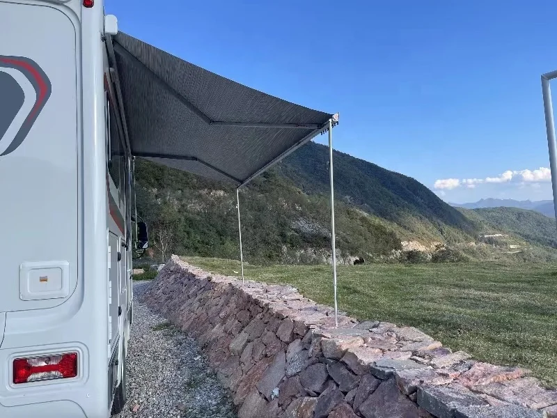 TYTXRV Caravan Exterior Accessories 2.5m Motorized Manual RV Awning Aluminum Alloy Camper Van Caravan Trailer Retractable Awning