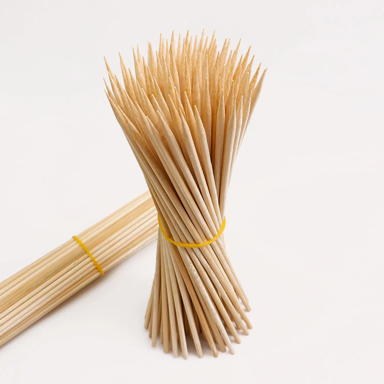 4mm *15 cm round long bamboo bbq skewer stick for sale