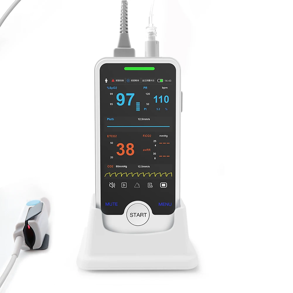 Yonker vet monitor de signos vitales multi parameter veterinary vital sign monitor