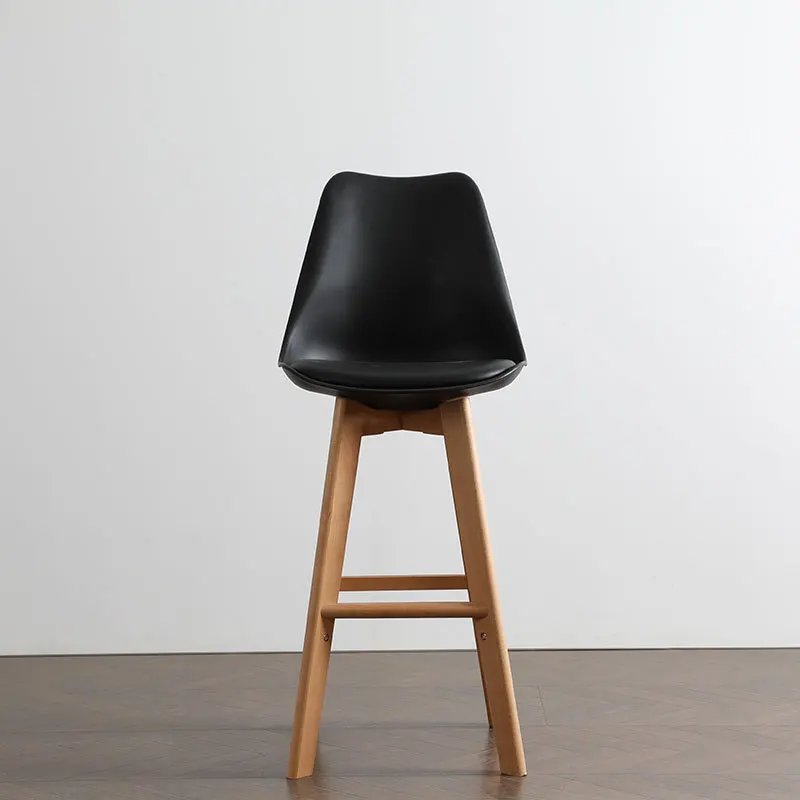 Classical kitchen counter chair elegant beech wood leg counter high bar stools