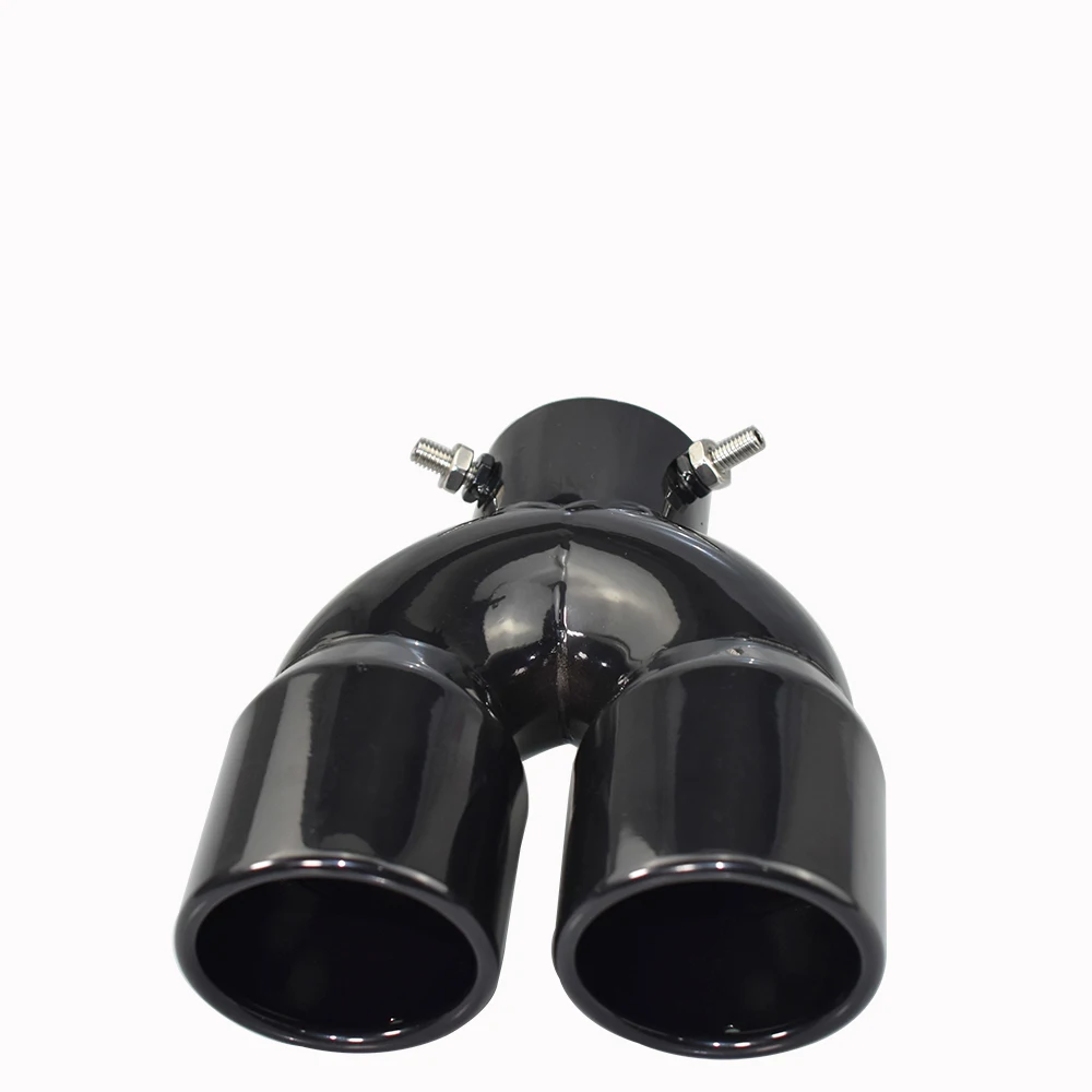 Dual Exhaust Tip Hot Sale Stainless Steel  Double Layer Exhaust Pipe Screws on Universal Diesel Exhaust Tip for Car Modification
