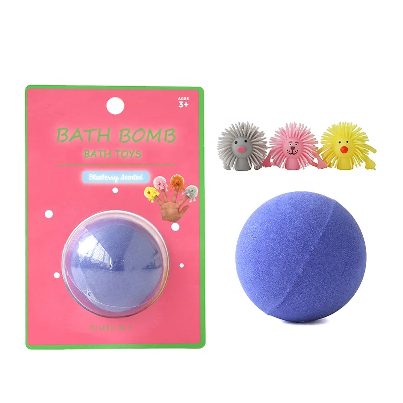 Wholesale custom bath fizzies 100% natural ingredients organic fizzy kids bath bomb with surprise toys inside