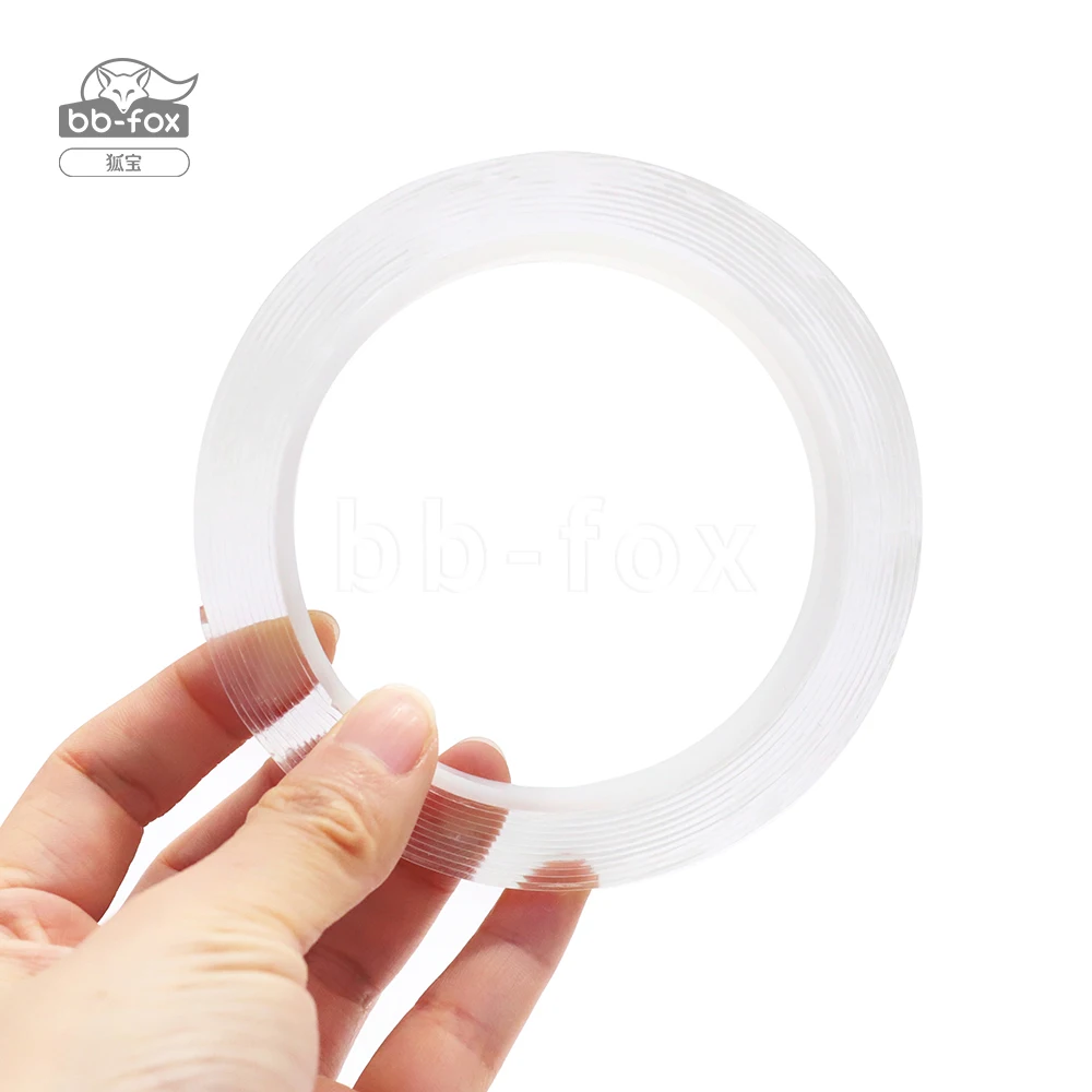 Self adhesive 3m sticky nano gel double-sided transparent multipurpose washable reusable double sided Crystal Tape